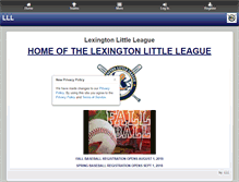 Tablet Screenshot of lexingtonlittleleague.com